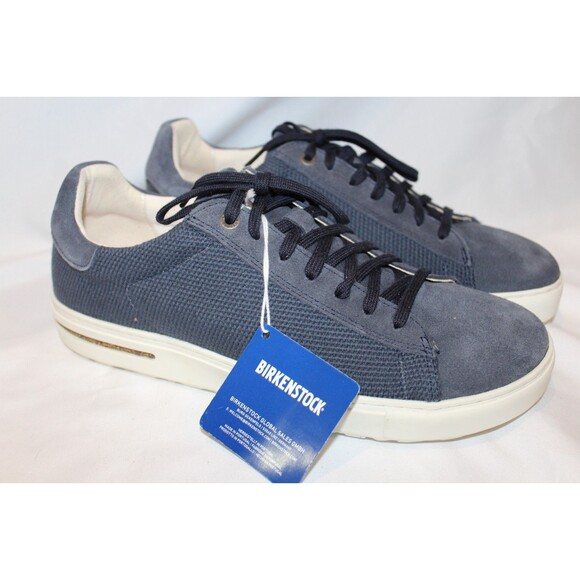 NIB Birkenstock Unisex Suede Bend Sneakers MID BLUE EU 42 M 9 W 11 NIB NARROW - Picture 1 of 6